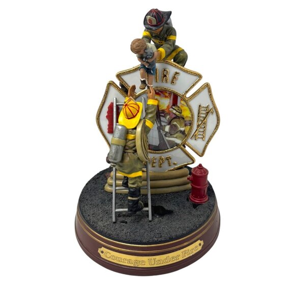 The Bradford Exchange Other - Bradford Exchange “Courage Under Fire” Limited Edition Firefighter Statue 10"